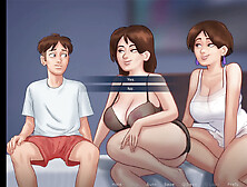 Desi aunty enjoys steamy Indian group sex with mature partners on a hot summer day