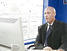 Slutty milf secretary is having affair with her boss in the office
