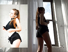 Behind the scenes of an amateur lingerie shoot with Mirra Jean