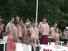 Many Teens Dancing Nude At Public Party