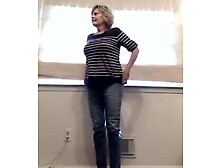 selfie with grandmother at home by the window