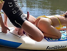 What a Pretty Sunny Day for Fucking Stepsister During a River Walk on the Outdoor