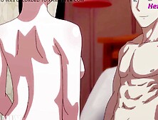 Realistic siblings in 3D anime porn cross lines and kiss in cartoon sex