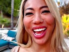 Pov - A Sloppy Blowjob,  Breast Fuck,  & Balls Licking From Victoria Lui