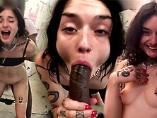 Une thin gothique tatouée trompe son mec et se fait défoncer le cul par un BBC en urbex !!!