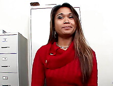 Cute Oriental Youngster Nipsy Doll get Pounded by Large Rod White Bf after Cheating at Model Job Casting