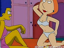 Lesbian Hentai - Marge Simpson And Lois Griffin