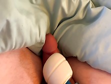 Morning Wood Cum With Hitachi Magic Wand - Bi Male Orgasm