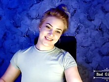 Very pretty slim babe with sweet natural big boobs