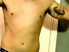 "Muscular Straight Guy Gets Wild On Bed With Himself - Solo Male Masturbation"