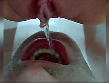 Dominatrix Pussy Piss In Mouth,  Pee Drinking And Swallows