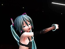 Hatsune Miku Dancing In Sexy Black Tight Clothes (3D Hentai)