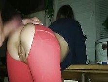 Bae Japanese Bombshell Women Inside Red Ripped Jeans Get A Lot Of Cum On Butt.  Шикарная Худая Bent Over Plowed