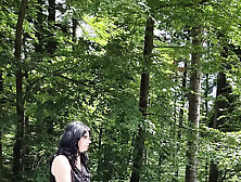 Amateur Milf Outdoor Orgasm In Dress And High Heels