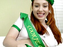 Redhead Hotty Scout Will Do Everything To Make Her Cookie Sales Goal