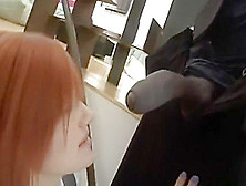 Redhead deepthroat bbc 10inch sloppy