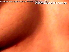 Brazilian dark haired shows off nude into home scene