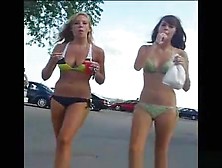 Young Bikini Chicks With Some Ice Creams