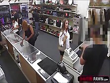 Sexy Cooz Selling A Stolen Old Bugle Gets Fucked By Shop Owner