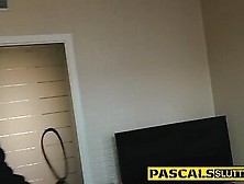 Petite BDSM teen eats cum