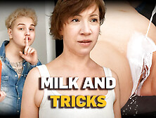 VIP4K.  Russian milf asked me to milk her pussy