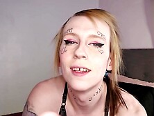 College T-cutie / Femboy disrobes and bangs for homework assist - Transgender JOI