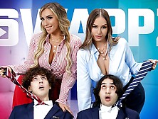 Cute Milfs Desiree Dulce & Mia James Take Their V-Cards on the Couch!