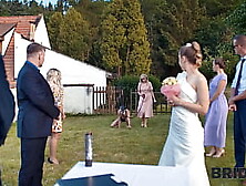 BRIDE4K. Hot Bride with nice tits is having a kinky sex with a groom. Hot sex with Andrea & Falco White