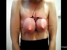 Tying And Spanking My Own Tits