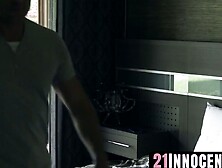 21Innocent. com - Sexy brunette Carry Cherry's pussy smashed by Renato's hard rod