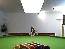 Two Lezzies Masturbation On Billiard