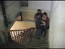 Dirty Mature Eats Teens Dicks On The Stairs