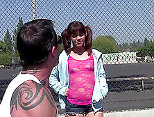 Sweet Brunette With Pigtails Is Ready For Strong Orgasm With A Dude