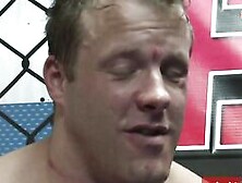 Tattooed dark hair with natural breasts getting a back cumshot