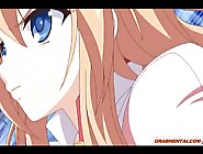 Busty hentai coed caught by tentacles and hard fucked by bandits