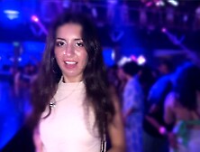 Horny slut agreed to have sex in a nightclub toilet