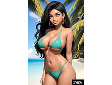Jaya Anjali take holiday at beach (Ai model)
