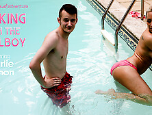 Hot British Lady Karlie Simon Gets Fucked By The Poolboy