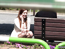 Thai brunette,  Ai Koda is rubbing schlong,  uncensored