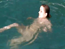 Sexy Schoolgirl Masturbation In The Pool