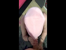 Youngster With Mask Blows Penis