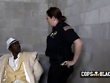 Shady Pimp Gets His Cock Hard For Perverted Milf Cops To Take