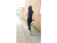 Uk Candid Bengali Sexy Hijabi Slut Walking And Teasing Me