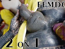 Anuskatzz,  Missflora,  and Lilylu have some cosplay anal fisting fun