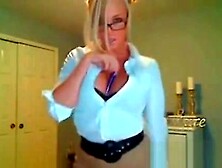 Perfect Blonde Babe Strip On Webcam