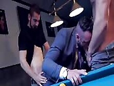 Threesome Over The Pool Table