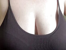 Big Tits popping out of bra