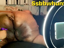 Ebony ssbbw gets anal creampie
