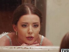 TUSHY Runaway bride Sybil has anal adventure before wedding