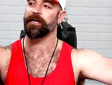 Coach Wolfie Braden Shaw fists Andrew Connor and Jim Fit